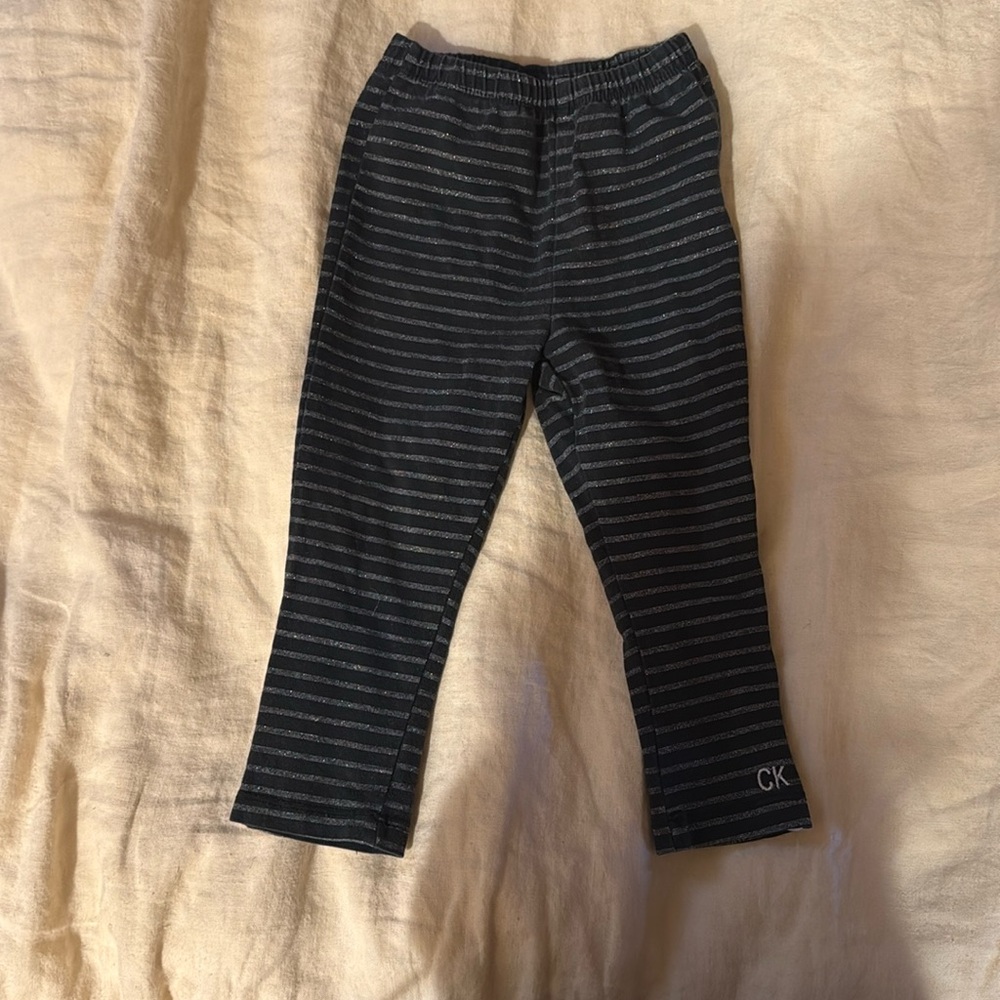Calvin Klein striped sparkle Leggings